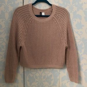 Baby pink knit sweater from H&M ^o^